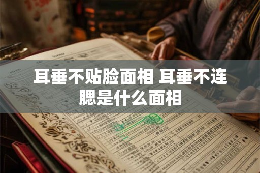 耳垂不贴脸面相 耳垂不连腮是什么面相