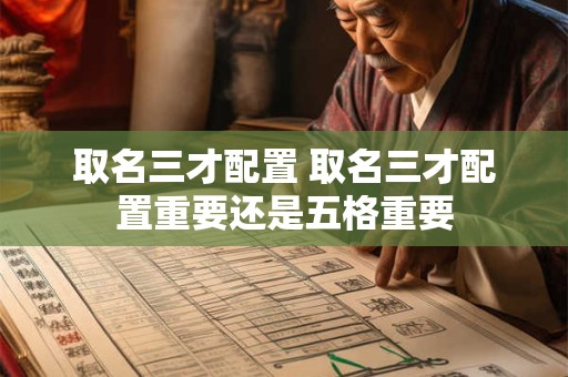 取名三才配置 取名三才配置重要还是五格重要