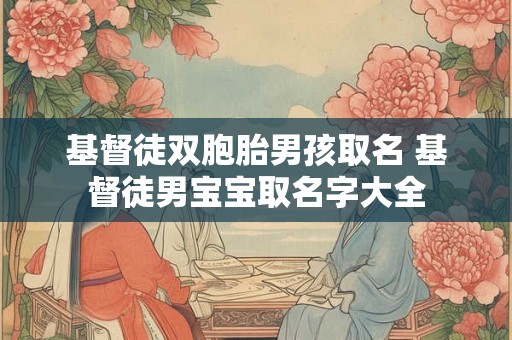 基督徒双胞胎男孩取名 基督徒男宝宝取名字大全