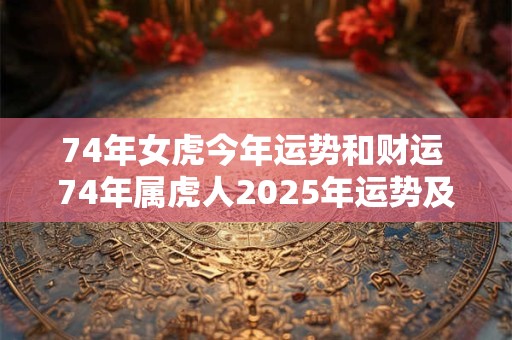 74年女虎今年运势和财运 74年属虎人2025年运势及运程