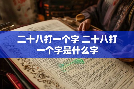 二十八打一个字 二十八打一个字是什么字