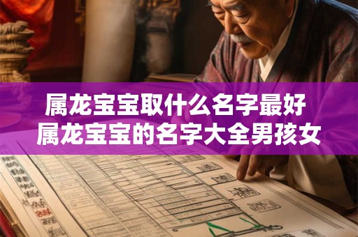 属龙宝宝取什么名字最好 属龙宝宝的名字大全男孩女孩