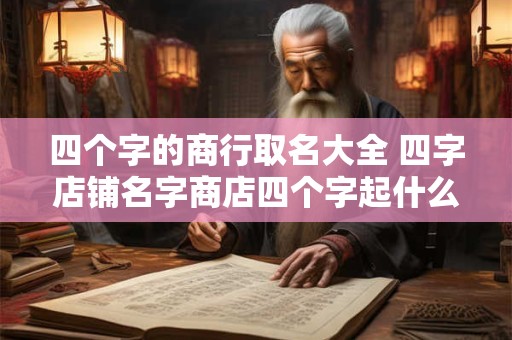 四个字的商行取名大全 四字店铺名字商店四个字起什么好