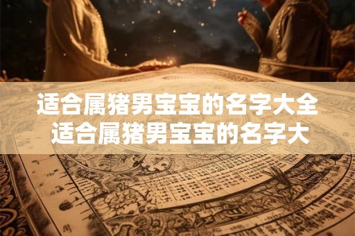 适合属猪男宝宝的名字大全 适合属猪男宝宝的名字大全两个字