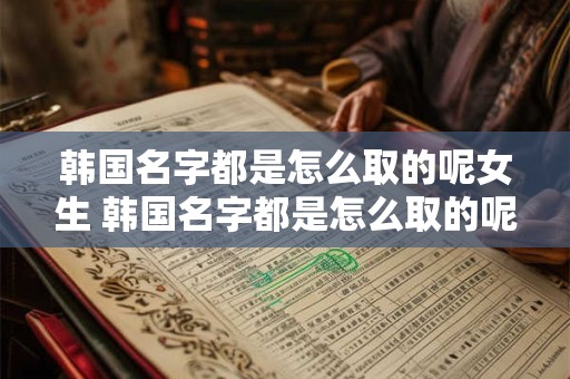 韩国名字都是怎么取的呢女生 韩国名字都是怎么取的呢女生两个字