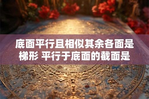 底面平行且相似其余各面是梯形 平行于底面的截面是与底面半径相等的圆