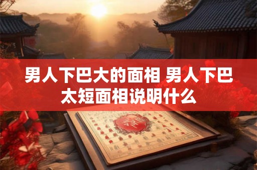 男人下巴大的面相 男人下巴太短面相说明什么