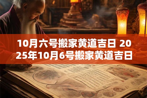 10月六号搬家黄道吉日 2025年10月6号搬家黄道吉日查询