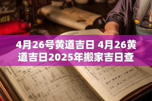 4月26号黄道吉日 4月26黄道吉日2025年搬家吉日查询