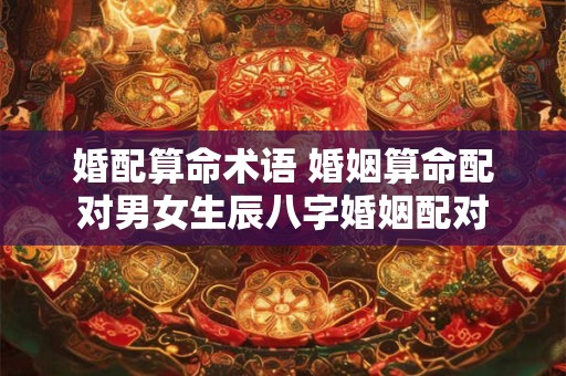 婚配算命术语 婚姻算命配对男女生辰八字婚姻配对