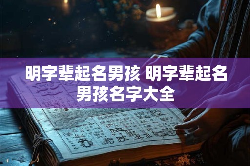 明字辈起名男孩 明字辈起名男孩名字大全