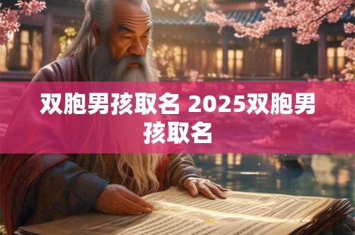 双胞男孩取名 2025双胞男孩取名