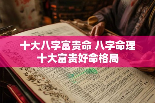 十大八字富贵命 八字命理十大富贵好命格局