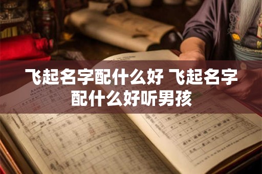 飞起名字配什么好 飞起名字配什么好听男孩