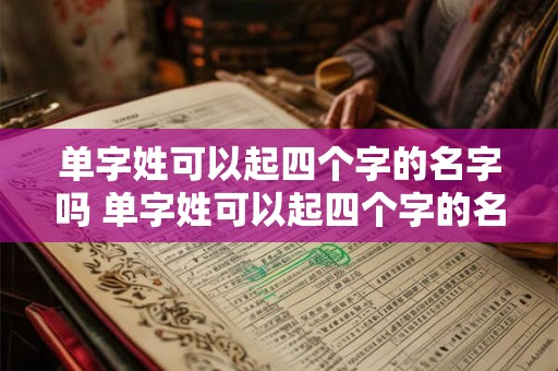 单字姓可以起四个字的名字吗 单字姓可以起四个字的名字吗女生