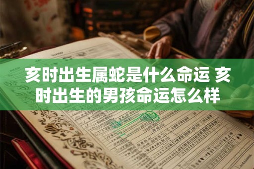 亥时出生属蛇是什么命运 亥时出生的男孩命运怎么样