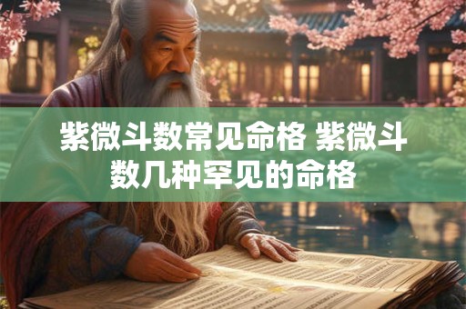 紫微斗数常见命格 紫微斗数几种罕见的命格