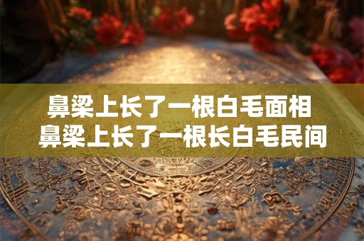 鼻梁上长了一根白毛面相 鼻梁上长了一根长白毛民间说法