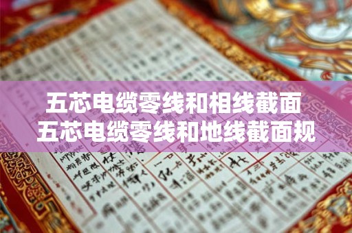 五芯电缆零线和相线截面 五芯电缆零线和地线截面规范