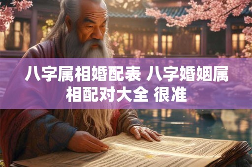 八字属相婚配表 八字婚姻属相配对大全 很准