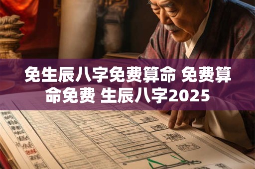 免生辰八字免费算命 免费算命免费 生辰八字2025