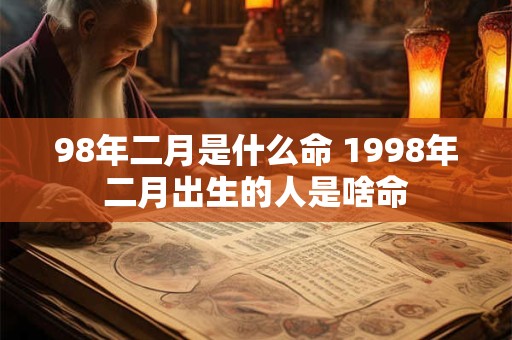98年二月是什么命 1998年二月出生的人是啥命