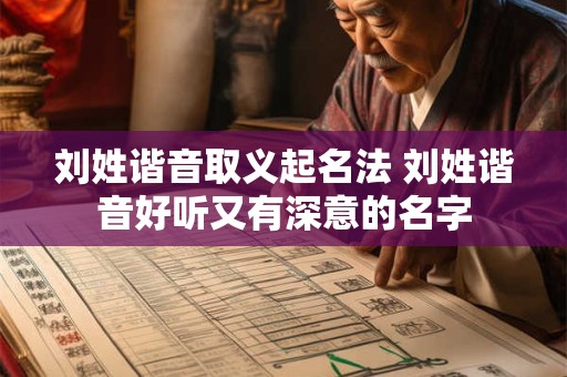 刘姓谐音取义起名法 刘姓谐音好听又有深意的名字