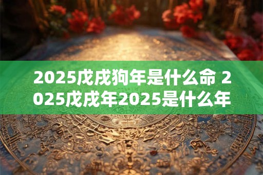 2025戊戌狗年是什么命 2025戊戌年2025是什么年