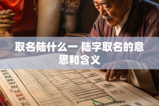 详细阅读:取名陆什么一 陆字取名的意思和含义 取名陆什么一 陆字取名的意思和含义