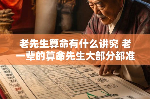 老先生算命有什么讲究 老一辈的算命先生大部分都准吗