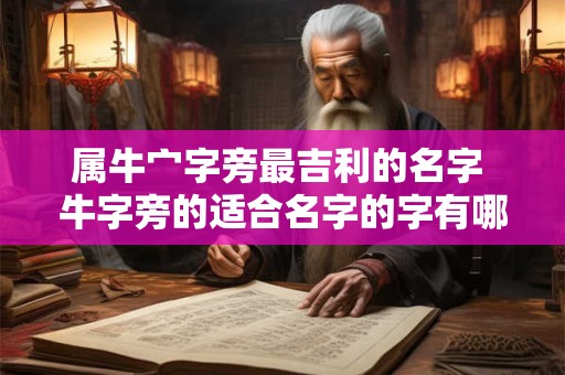 属牛宀字旁最吉利的名字 牛字旁的适合名字的字有哪些