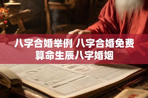 八字合婚举例 八字合婚免费算命生辰八字婚姻