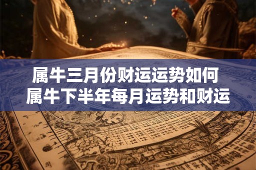 属牛三月份财运运势如何 属牛下半年每月运势和财运