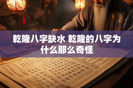 乾隆八字缺水 乾隆的八字为什么那么奇怪