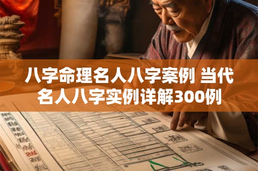 八字命理名人八字案例 当代名人八字实例详解300例
