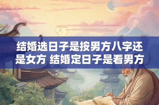 结婚选日子是按男方八字还是女方 结婚定日子是看男方的生辰八字还是女方的