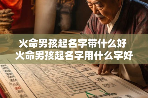 火命男孩起名字带什么好 火命男孩起名字用什么字好