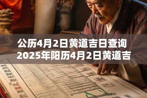 公历4月2日黄道吉日查询 2025年阳历4月2日黄道吉日查询