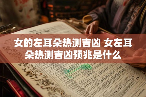 女的左耳朵热测吉凶 女左耳朵热测吉凶预兆是什么