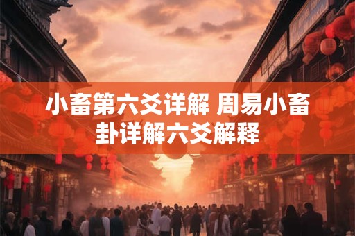小畜第六爻详解 周易小畜卦详解六爻解释