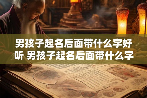 男孩子起名后面带什么字好听 男孩子起名后面带什么字好听一点
