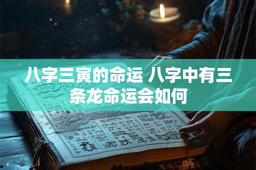 八字三寅的命运 八字中有三条龙命运会如何