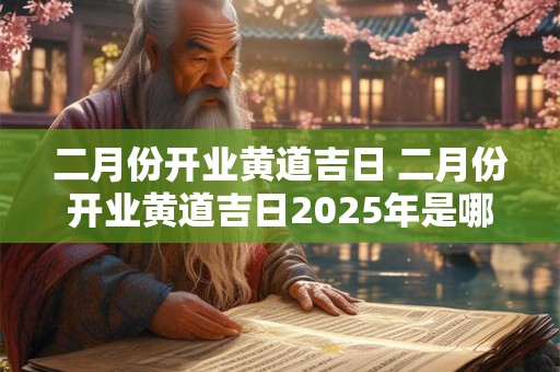 二月份开业黄道吉日 二月份开业黄道吉日2025年是哪一天