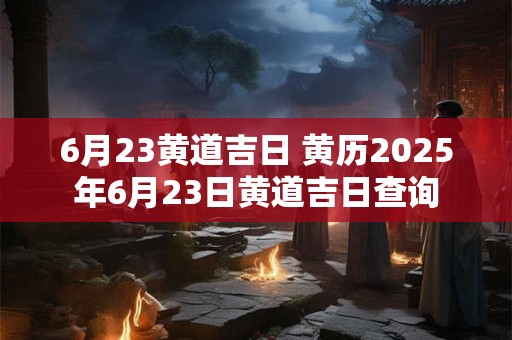 6月23黄道吉日 黄历2025年6月23日黄道吉日查询