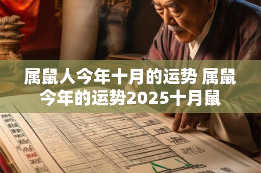 属鼠人今年十月的运势 属鼠今年的运势2025十月鼠