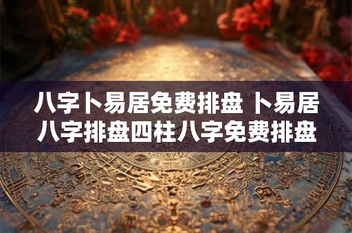 八字卜易居免费排盘 卜易居八字排盘四柱八字免费排盘