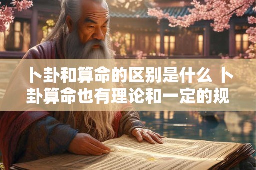 卜卦和算命的区别是什么 卜卦算命也有理论和一定的规则能否算是真正的科学