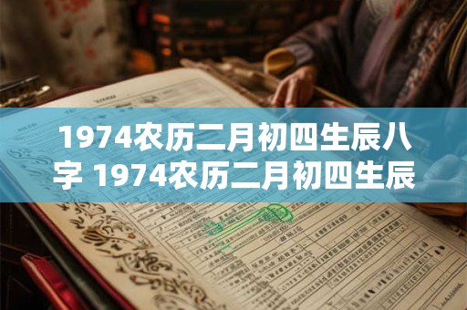 1974农历二月初四生辰八字 1974农历二月初四生辰八字是什么