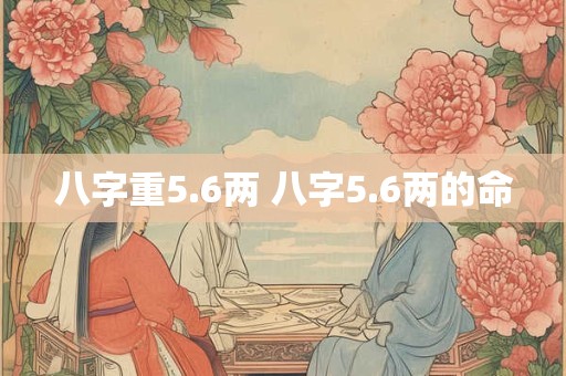 八字重5.6两 八字5.6两的命