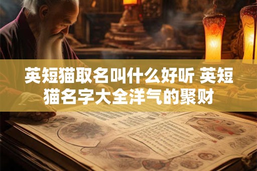 英短猫取名叫什么好听 英短猫名字大全洋气的聚财